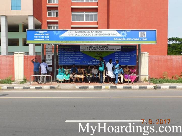 Hoardings Advertising Agency, BQS Advertising rates at Brilla Planitorium Opp Bus Stop Chennai TN